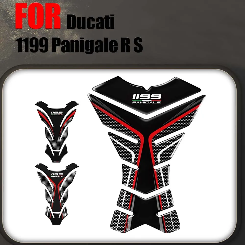 Купи 3D Carbon-look Motorcycle Tank Pad Protector Decal Stickers Case For Ducati 1199 Panigale R S Italy Flag Tank за 503 рублей в магазине AliExpress