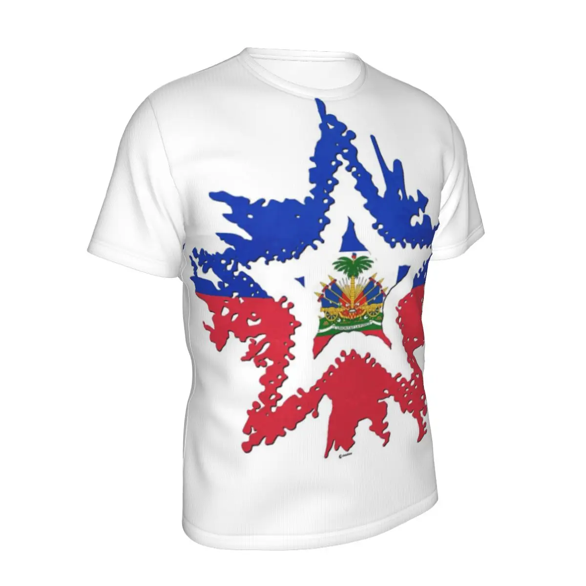 Футболка с флагом Гаити звезда промо Мужская футболка принт R333 Забавный телефон