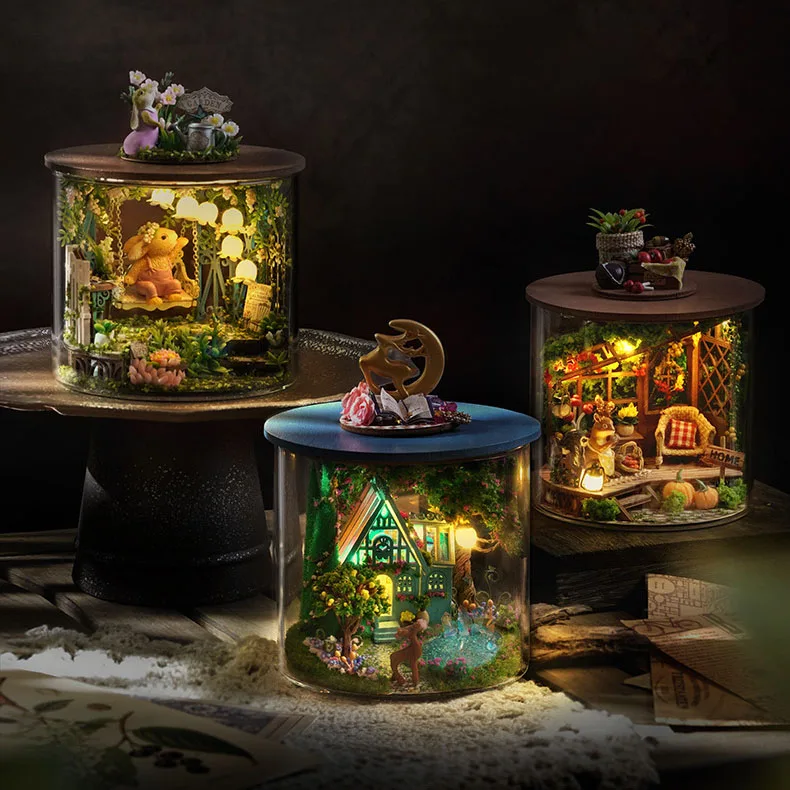 Набор сборных моделей миниатюрный 3D пазл ручной работы кукольный домик сделай