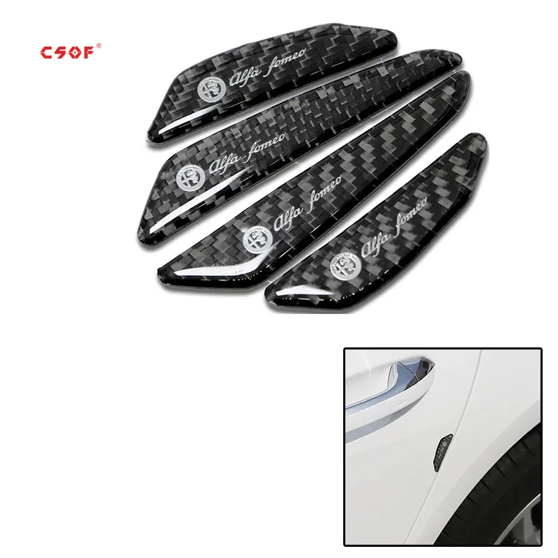

4pcs Car Door Side Car Badge Protection Decorative Strip STICKER for Alfa Alpha Romeo 159 147 156 Giulietta 147 159 Mito KEYRING