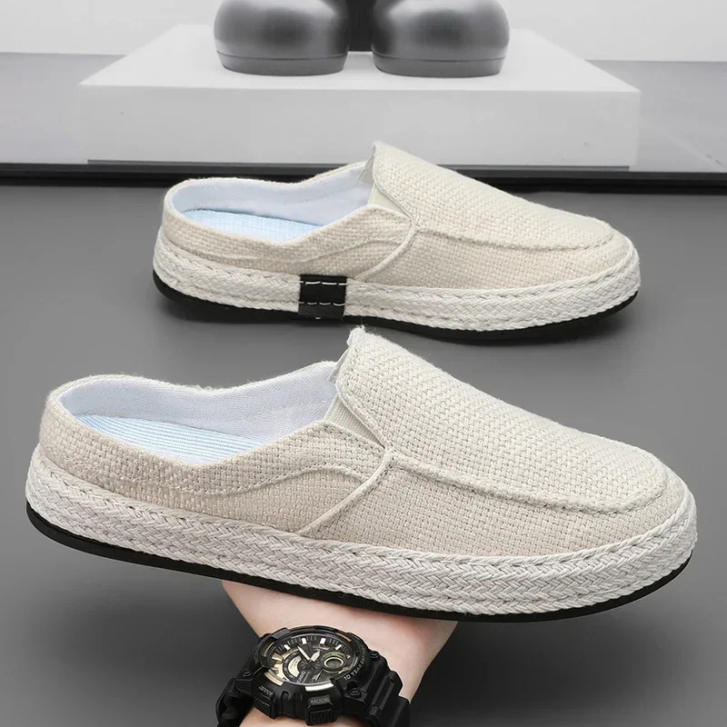Новые холщовые повседневные туфли Мужские дышащие мужские легкие кроссовки