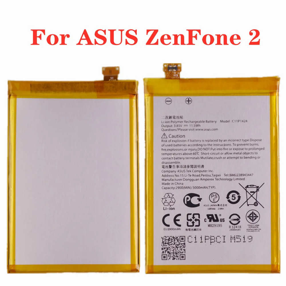 

High Quality C11P1424 Battery For ASUS ZenFone 2 ZE551ML ZE550ML Z00A Z00AD Z00ADA Z00ADB Z008D Z008DB Mobile Phone