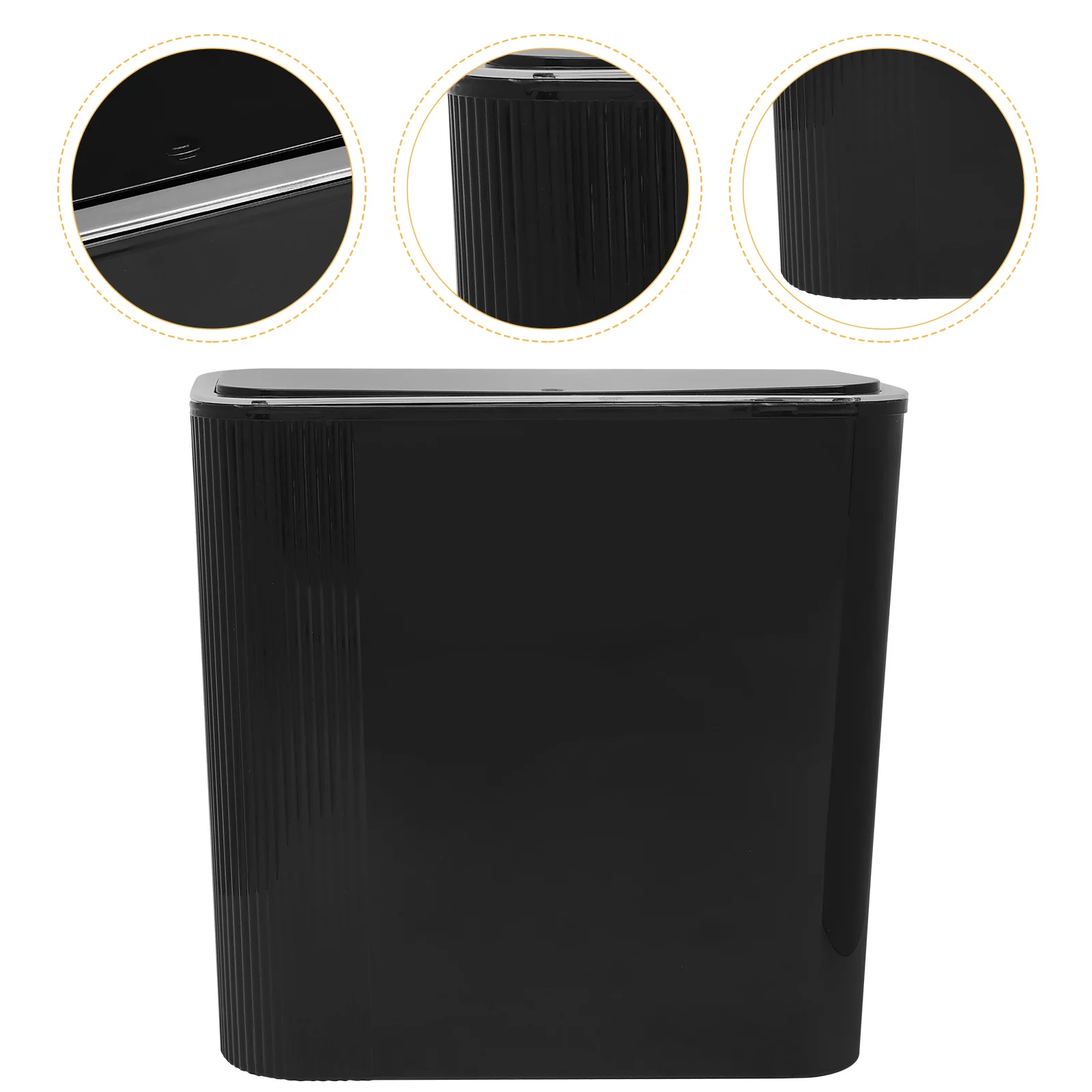

Kitchen Trash Can Waste Bin Litterbox Bathroom The Pet Slim Garbage Bucket Container with Lid