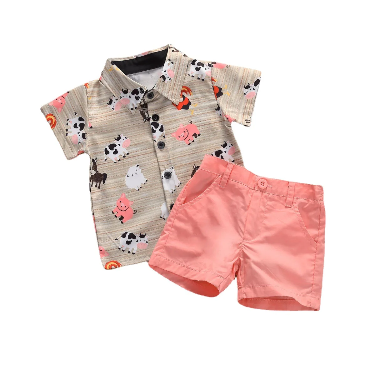 

Летние комплекты одежды для дня рождения для мальчиков, летние аксессуары для детей, модная рубашка и шорты, 2 шт., Свадебный костюм, Детский ...