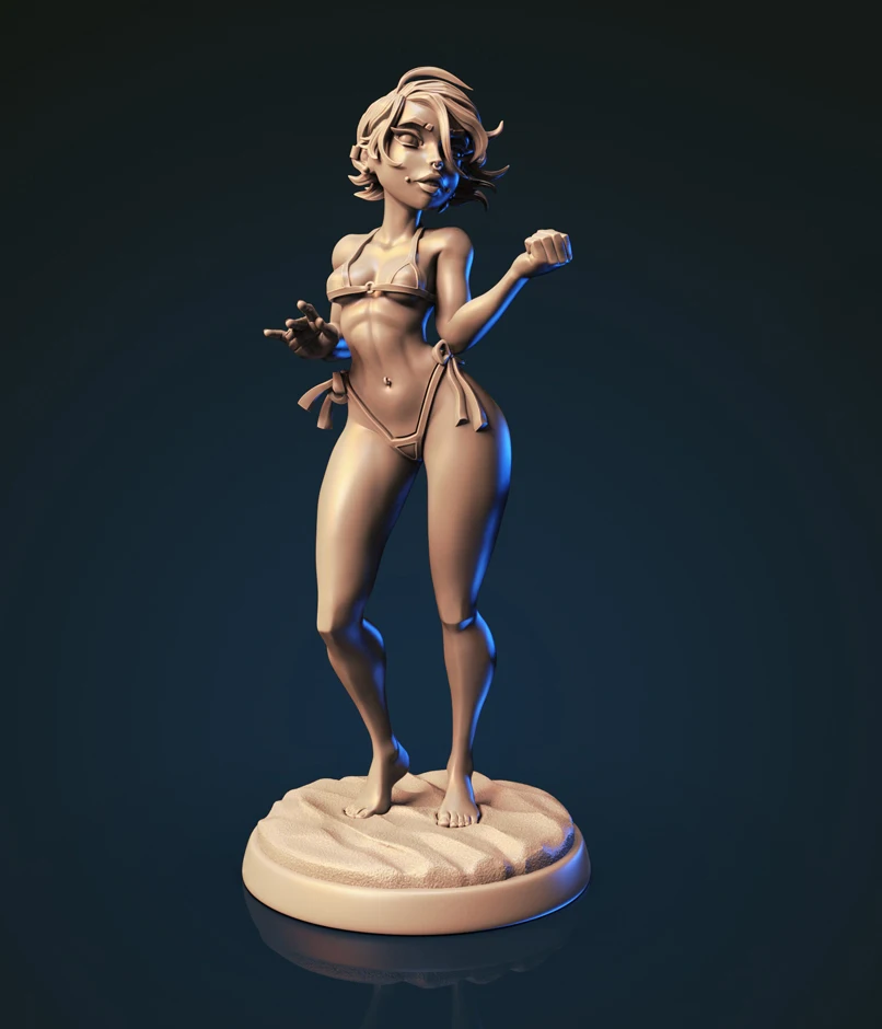 

1/24 75mm 1/18 100mm Resin Model Sexy Lovely Girl Figure Sculpture Unpainted No Color RW-500