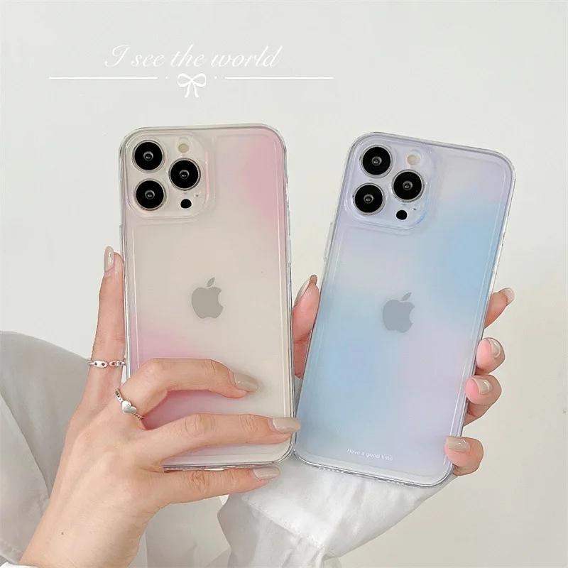 

Ins Gradual Vertigo Pink Phone Case For iphone 11 12 13 14 Pro Max XS X XR 7 8 Plus Fashion new products