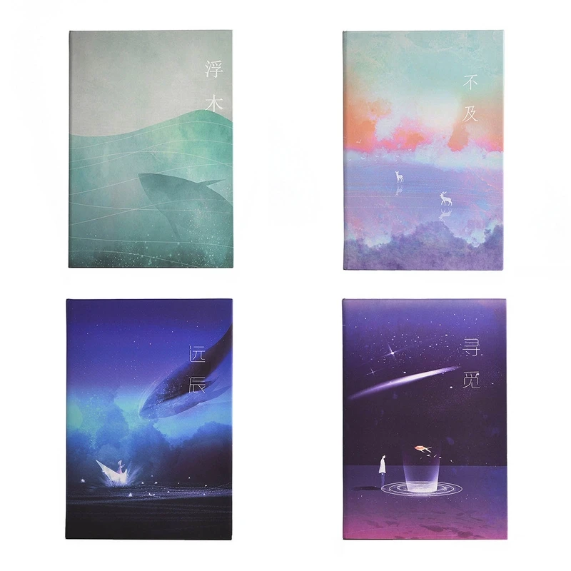 

Colorful Blank Journal Writing Notebook Softcover Notepad Ink-proof for Student E8BE