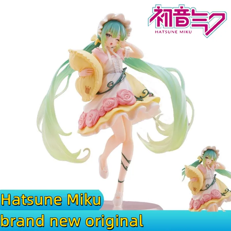 

18CM Hatsune Miku Judai Original Taito Wonderland Figure VOCALOID Hatsune Miku Sleeping Beauty PVC Action Figure Model Toys Gift