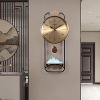 Metal Big Size Wall Clock Design Luxury Vintage Pendulum Unusual Wall Clock Stylish Reloj De Pared Living Room Decoration