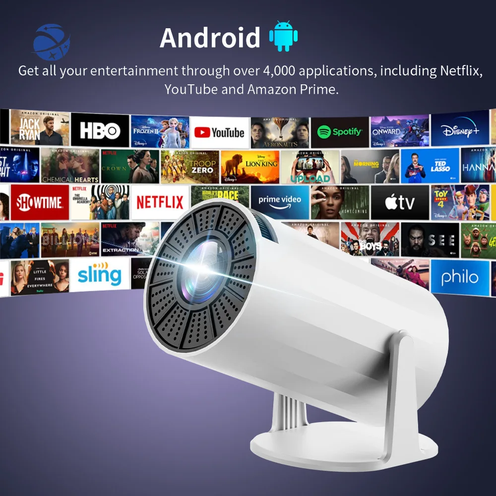 Проектор HY300pro 2025 Android 11 умный Wi-Fi Full HD 720P светодиодный проектор для домашнего