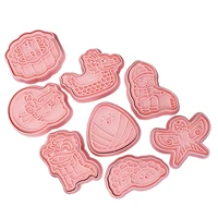 8 pieces folk festival cookie cutters cartoon kite rice dumpling moon cake dragon boat shape diy biscuit press stamp molds for