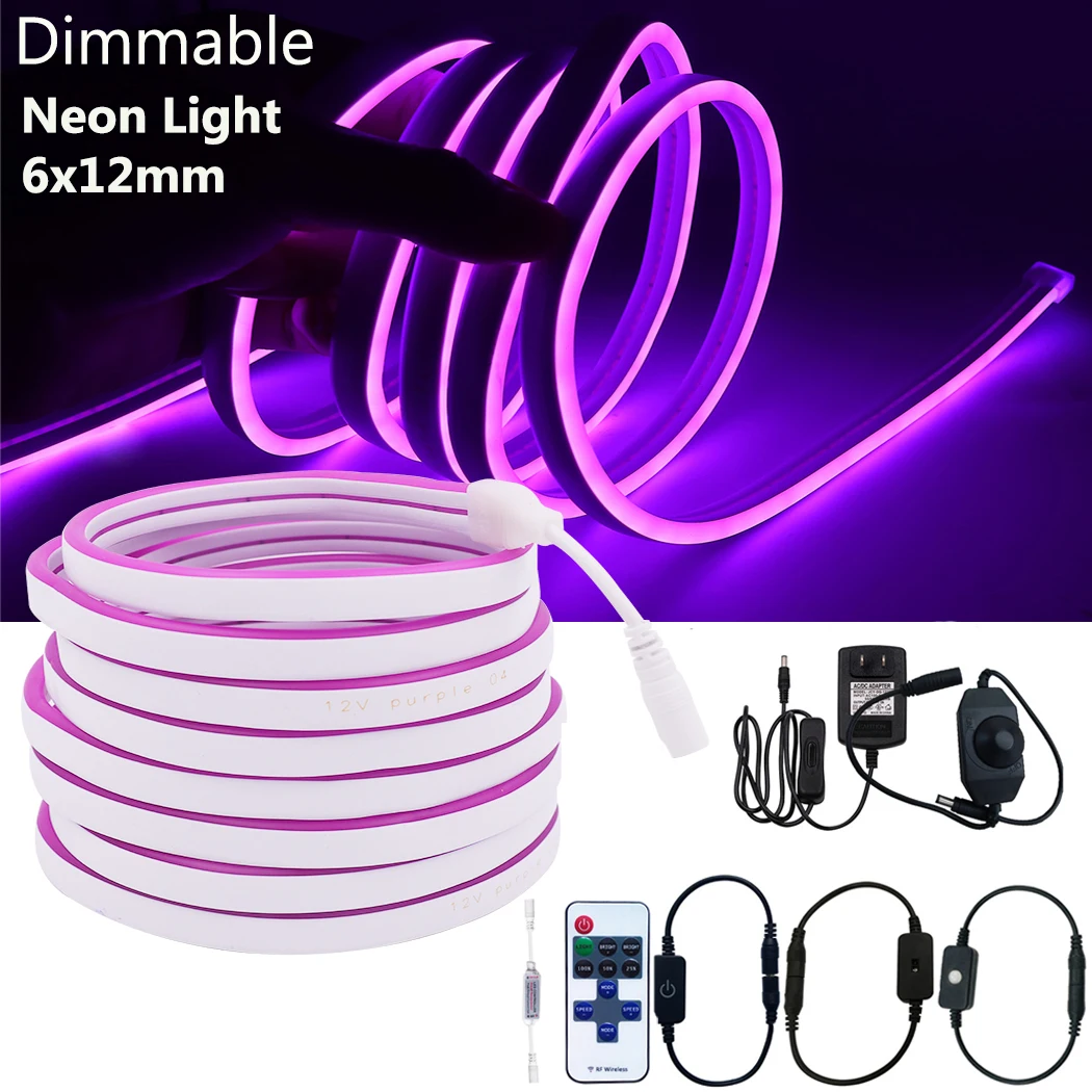 

LED Strip Light Waterproof 2835 DC12V Hand Sweep Switch Flexible Neon Rope Lights Dimmable Tape Ribbon Home Decoration Neon Lamp