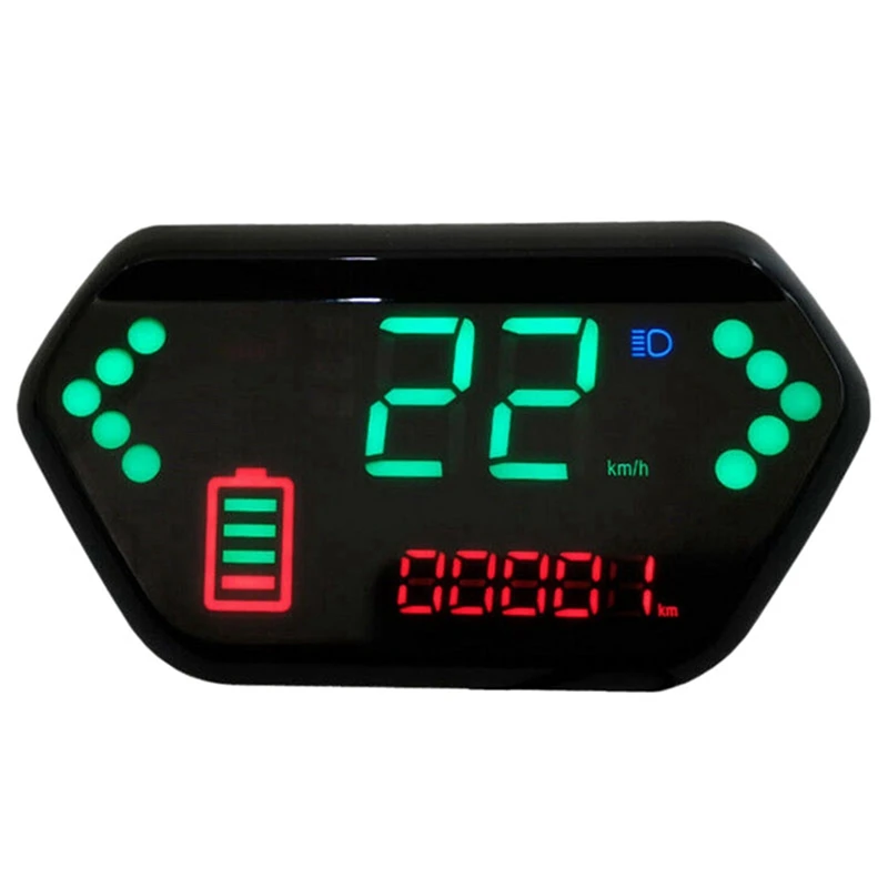 

5X 48V / 60V Motorcycle Odometer Digital LCD Display Tachometer LCD Speedometer For Electric Motorcycle
