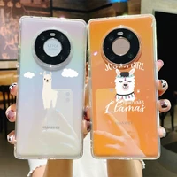 kawaii cute llama sheep phone case for samsung s20 ultra s30 for redmi 8 for xiaomi note10 for huawei y6 y5 cover