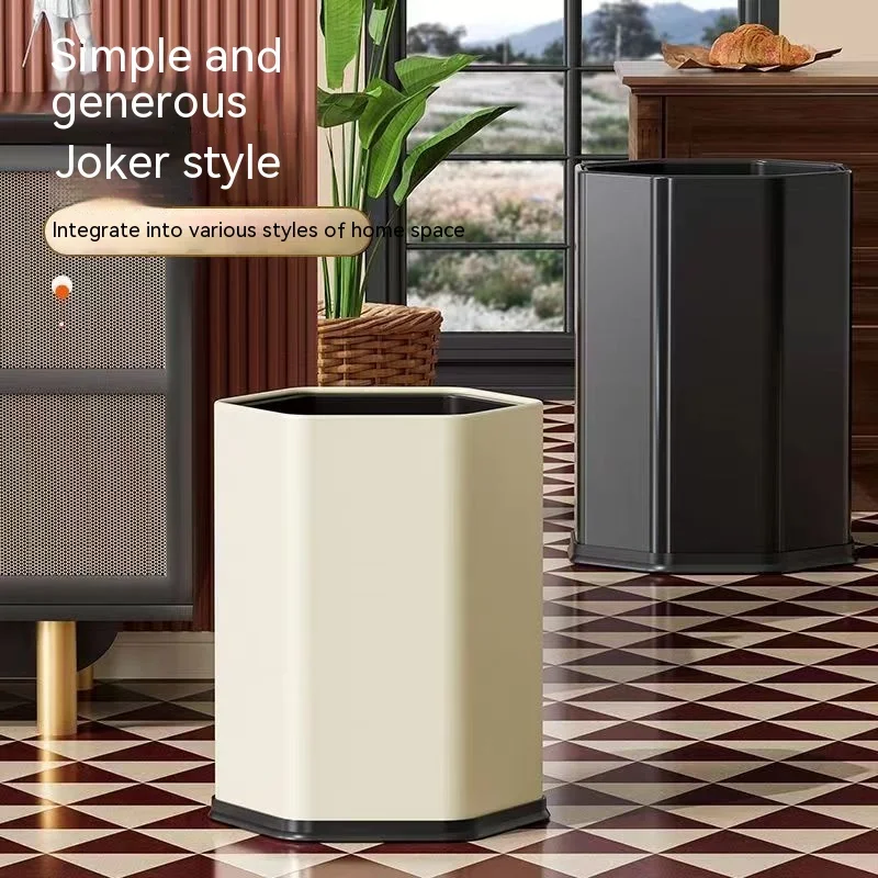 Мусорная корзина из нержавеющей стали простой двухслойный бытовой креативный