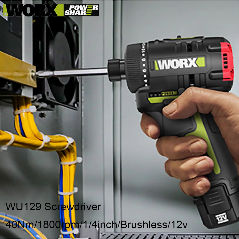 Шуруповерт Worx WU129 аккумуляторный, 40 нм, 12 В, 1800 Шуруповерт Worx WU129 аккумуляторный, 40 нм, 12 В, 1800
