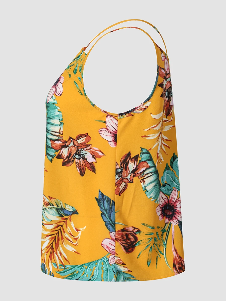 Finjani Plus Size Women Cami Top 2022 All Over Print Tank Tops Stylish Multi-Color Optional Top
