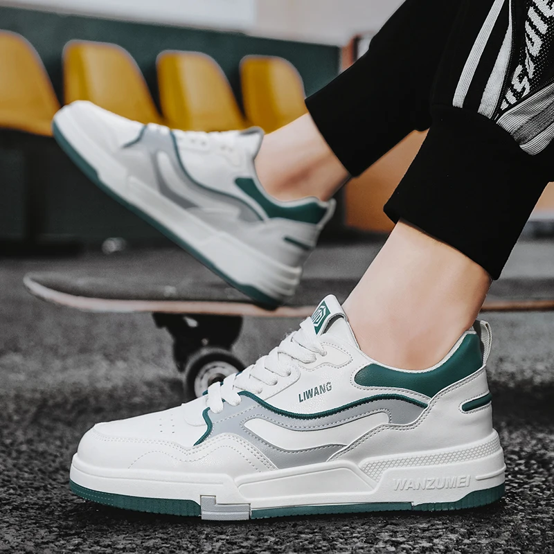 Men's Skateboarding Shoes Casual Shoes Outdoors Leisure Sneakers Breathable  Lace up Shoes Flat Street Shoes Chaussure Homme