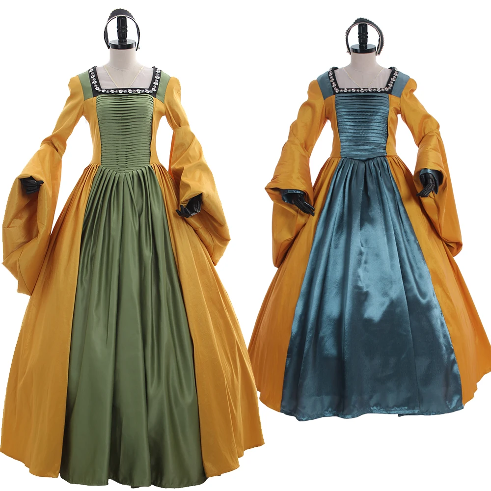 Платье королевы Анны Болейна костюм Элизаветы средневековое платье эпохи