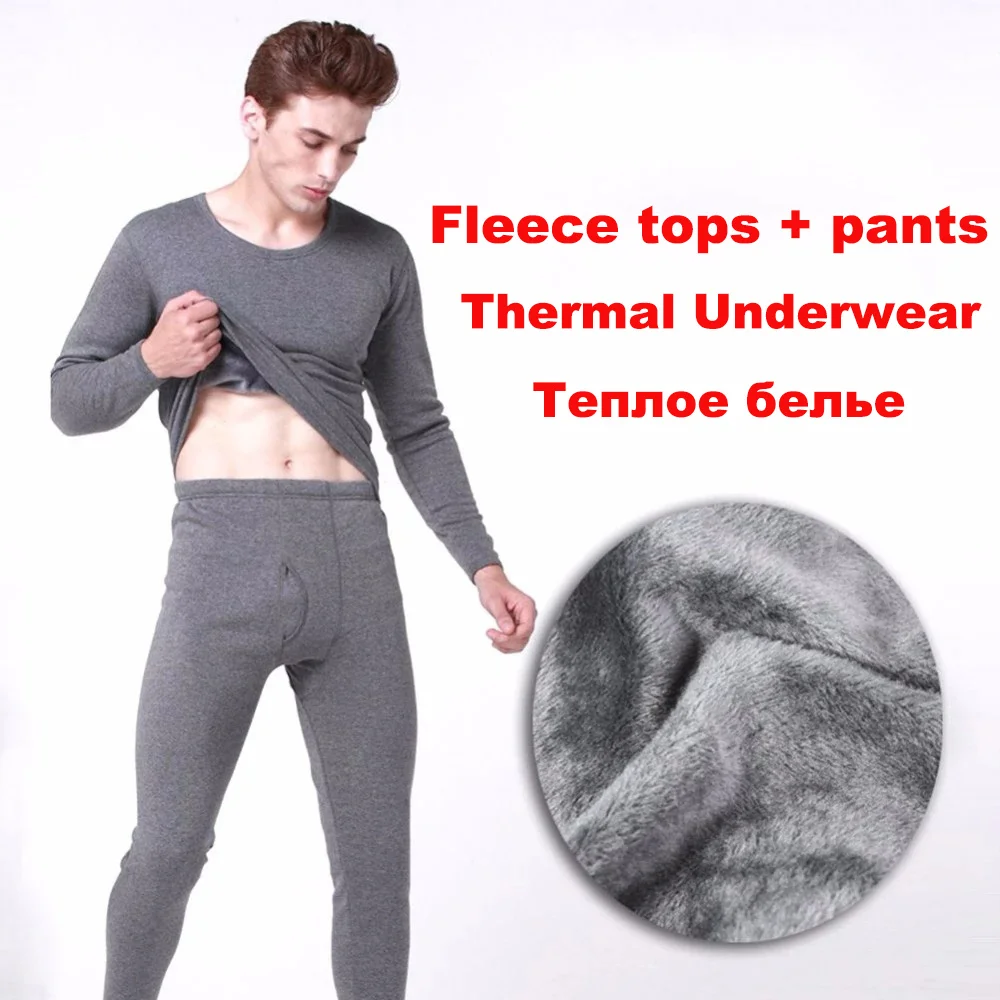 

Mens Thermal Underwear Set Autumn Winter Kp Warm Flecce Tops + Pants Long Johns Breathable Thermo Undershirts Legging Suit 4XL