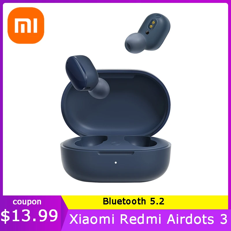 

Xiaomi Redmi Airdots 3 Earphone Hybrid Vocalism Mi True Bluetooth Wireless Headsets 5.2 CD-level Sound Quality With Microphone