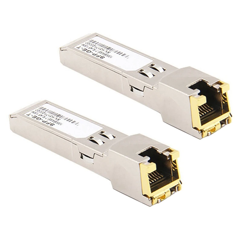 

Модуль SFP RJ45, коммутатор Gbic 10/100/1000, коннектор SFP, медный модуль RJ45 SFP, гигабитный порт Ethernet, 2 шт.