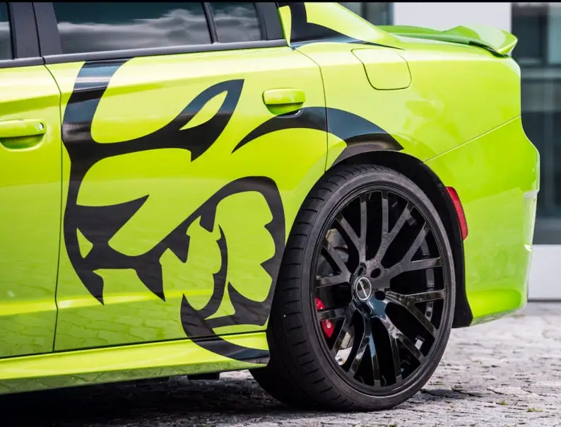 

Hellcat SRT Rear Fender -INCLUDES BOTH Sides. Decal Sticker Tribal | Dodge Challenger | Charger | Mustang, - Car Decal