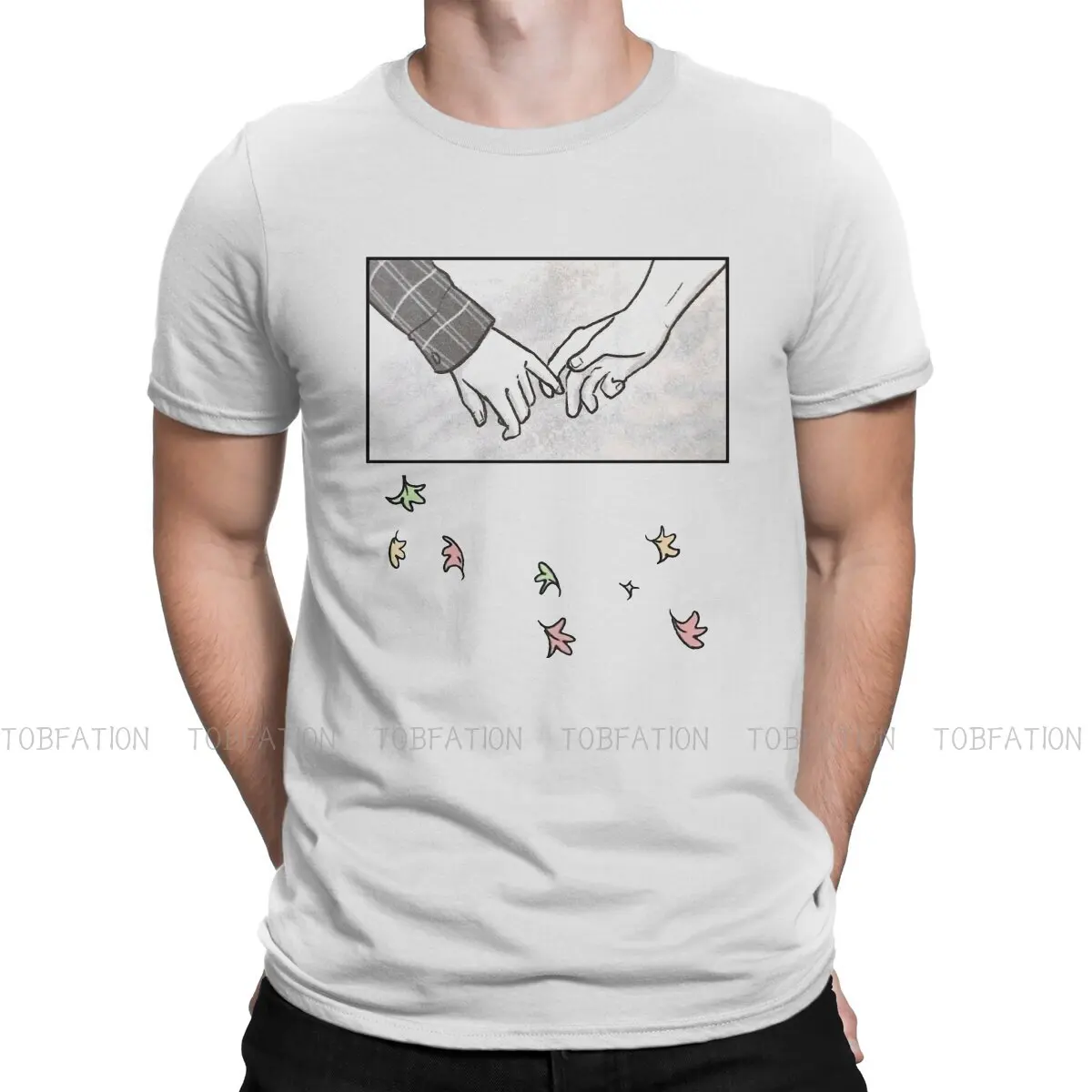 

Heartstopper Sweet TV Series Nick Charlie Hand Sketch Tshirt Harajuku Punk Men Tshirts Tops Oversized Cotton Crewneck T Shirt