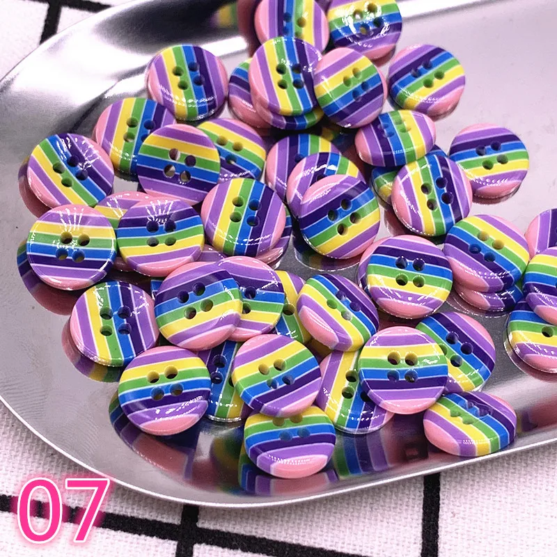 15 шт./лот 12 мм 4 отверстия круглые полимерные пуговицы для шитья Diy Скрапбукинг