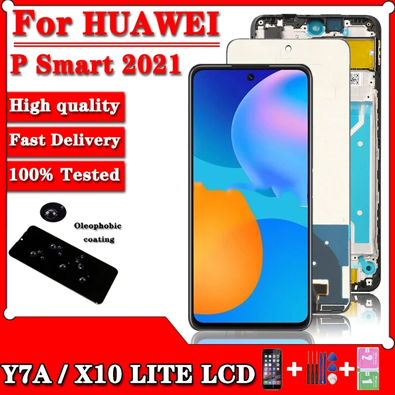 Протестированный ЖК-дисплей Y7A для Huawei Honor 10X X10 Lite флэш-дисплей сенсорный экран P