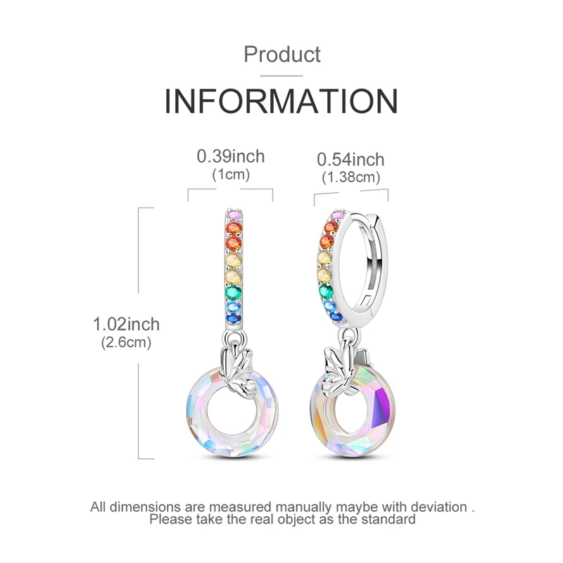 Серьги из стерлингового серебра 925 пробы