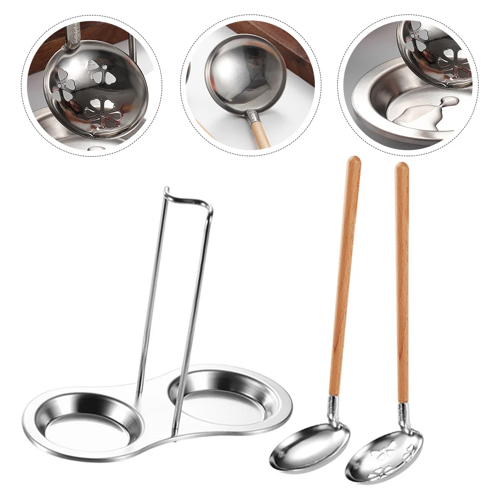 

Spoon Rest Ladle Holder Stainless Soup Steel Upright Countertop Standing