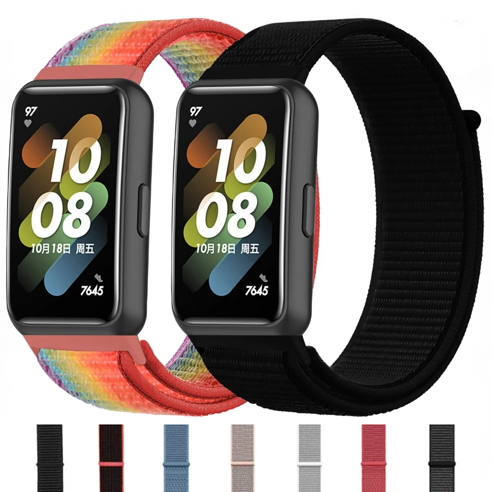 

Nylon Loop Strap for Huawei Band 7 Sports Strap Bracelet Accessories for Huawei Watch Band 7 Adjustable Replacement Belt Pulsera