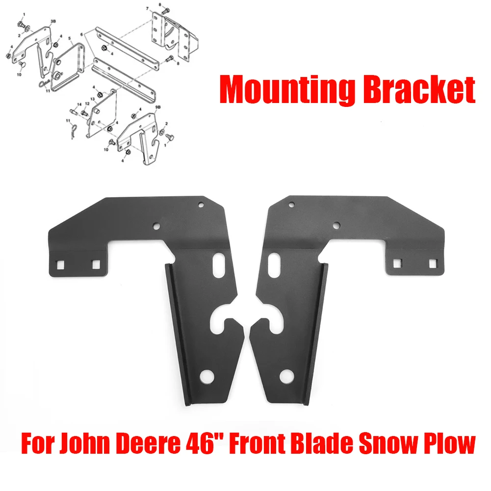 Черный для John Deere 46-дюймовые передние лезвия/snowplow монтажные кронштейны GXH24760 / GXH24761