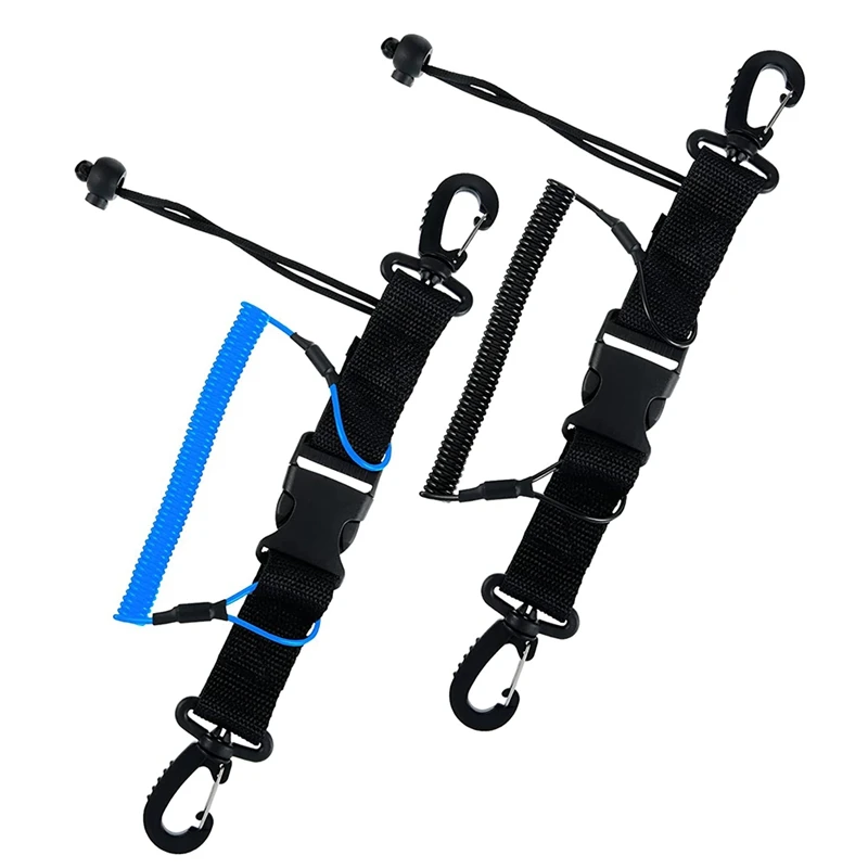 

Top!-2 Pieces Scuba Diving Lanyard Camera Lanyard With Quick Release Buckle For Dive Lights Underwater Diving Tools Rods