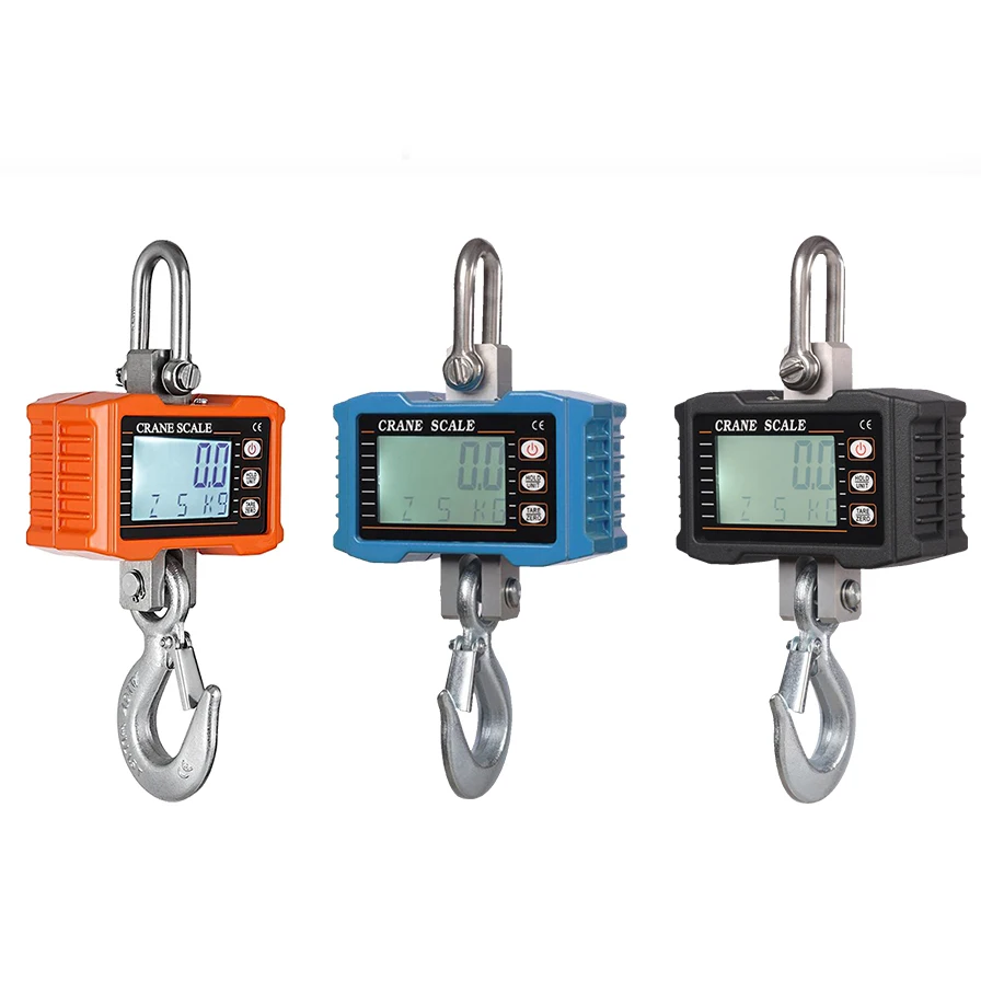 

Digital Hanging Scale 1000kg/ 2204lbs Heavy Duty Crane Scale LCD Backlight Industrial Hook Scales Unit Change/ Data Hold/ Tare