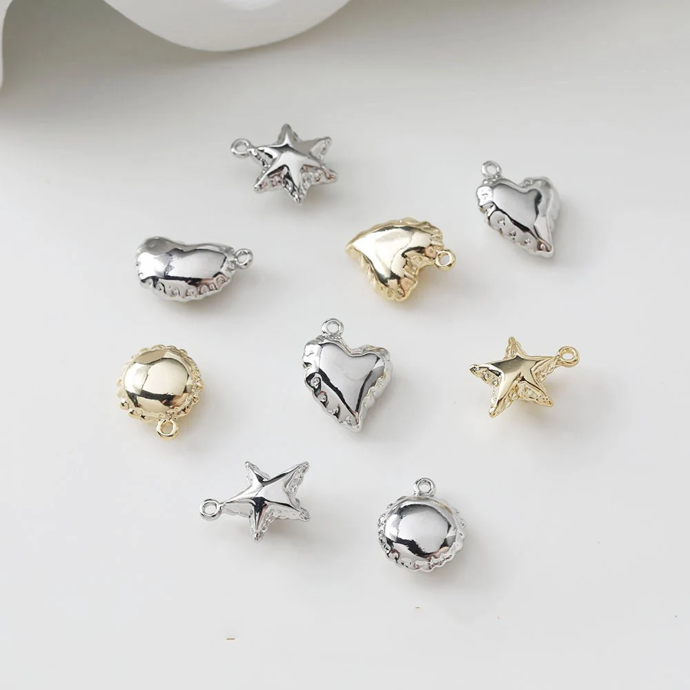 4 шт. 14 К позолоченные детские забавные имитация воздушного шара в форме сердца