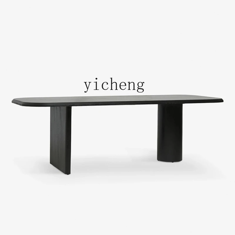 Обеденный стол ZC французский остров Тайчжун древний ореховый из массива дерева