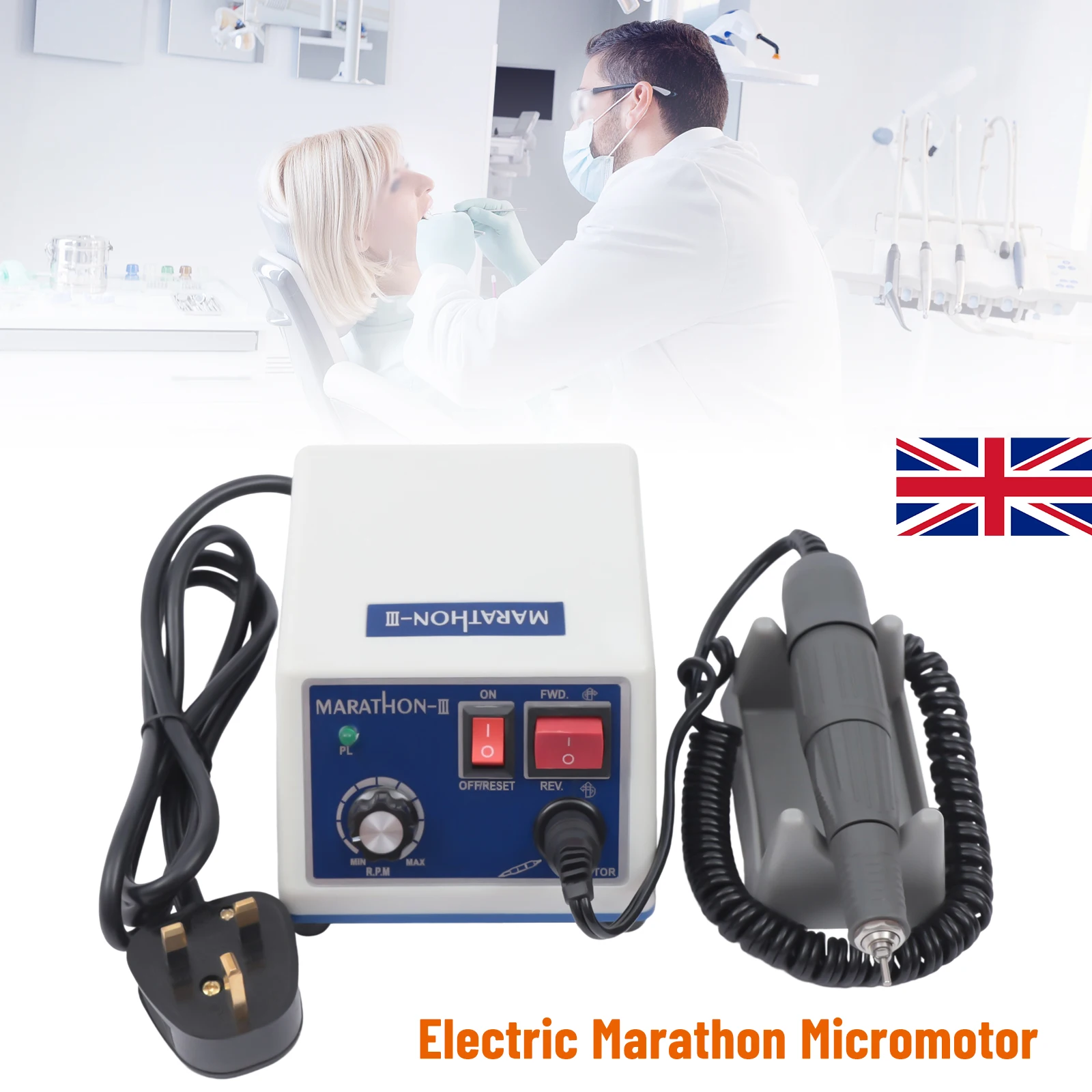 

Dental Lab Strong Electric Micromotor Polishing +35K RPM Motor Handpiece Kit UK