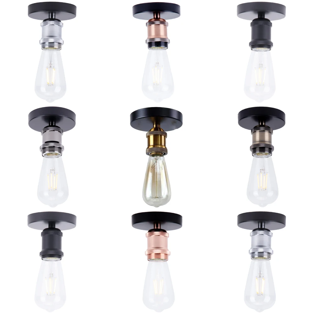 

Vintage LED E27 Ceiling Light Retro Loft Industrial Wall Lamp Luzes De Teto American Style Home Living Room Lighting Plafonnier