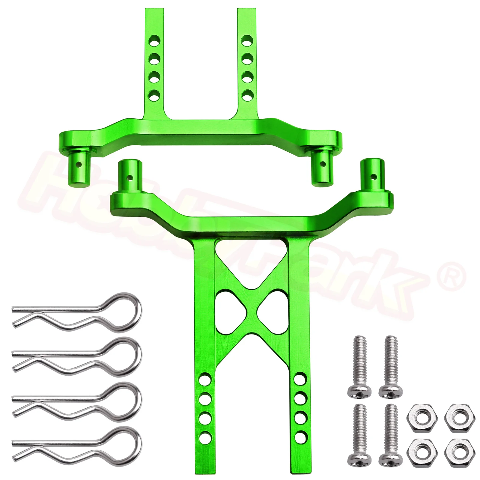 

HobbyPark Aluminum Front & Rear Body Mounts Posts for 1/18 Traxxas LaTrax Teton Desert Prerunner SST, Replace Parts 7615
