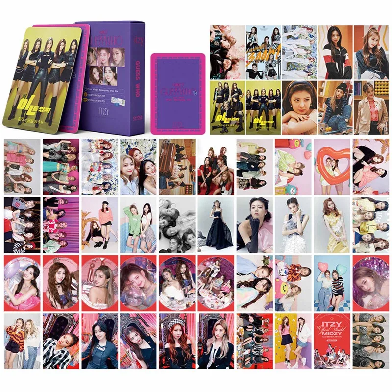 

54 шт./компл. Kpop ITZY Lomo карточки Угадай, кто фотография, фотосессия, открытка, Новые поступления