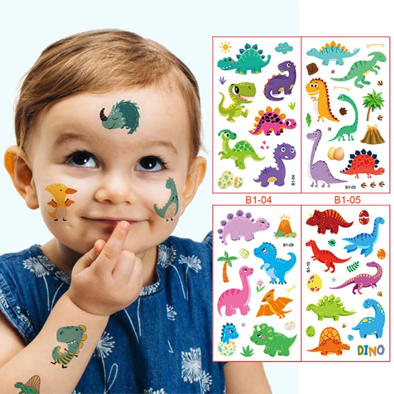 

10 шт., временные наклейки-тату для детей