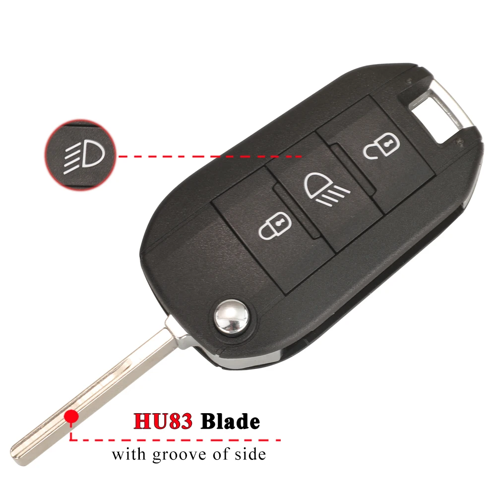 

Jingyuqin 433,92 МГц телефон Автомобильный Дистанционный ключ 2/3 кнопки Fob для Peugeot 508 208 2008 301 308 Citroen C-Elysee