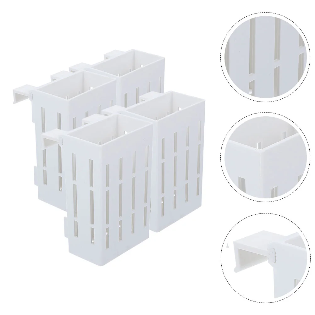 

4 Pcs Aquatic Planting Baskets Hanging Planter Box Fish Tank Planting Cup Fish Tank Accessories Plastic Go Containers