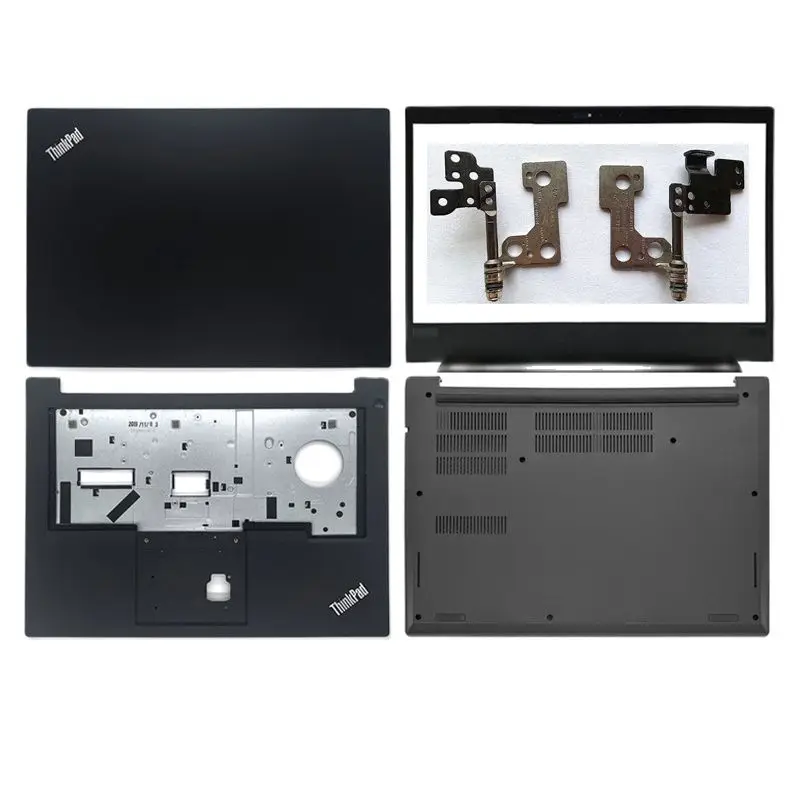 

NEW Metal For Lenovo ThinkPad E480 E490 R480 E485 Laptop LCD Back Cover Front Bezel Hinges Palmrest Bottom Case Money E480 14 In