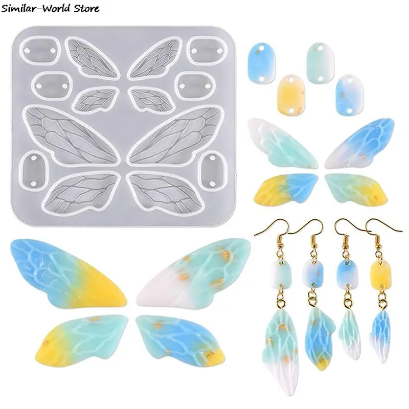 

Butterfly Wing Shaped Silicone Epoxy Resin Mold Jewelry Molds Silicone Pendant Jewelry Accessories Moulds for Earring Keychain