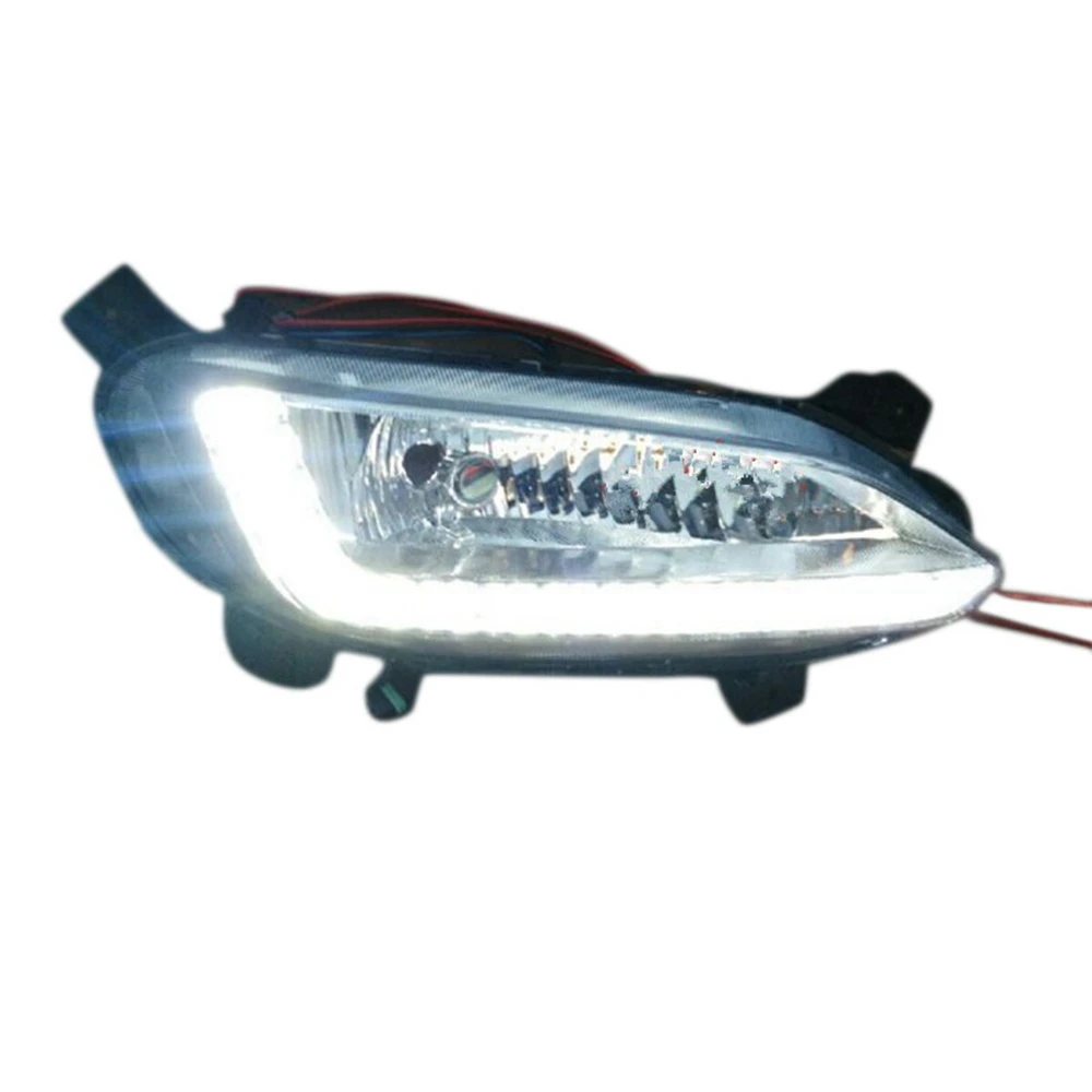 Автомобильные прасветодиодный ДХО противотуманные фары для Hyundai Santa Fe IX45 2013-2017