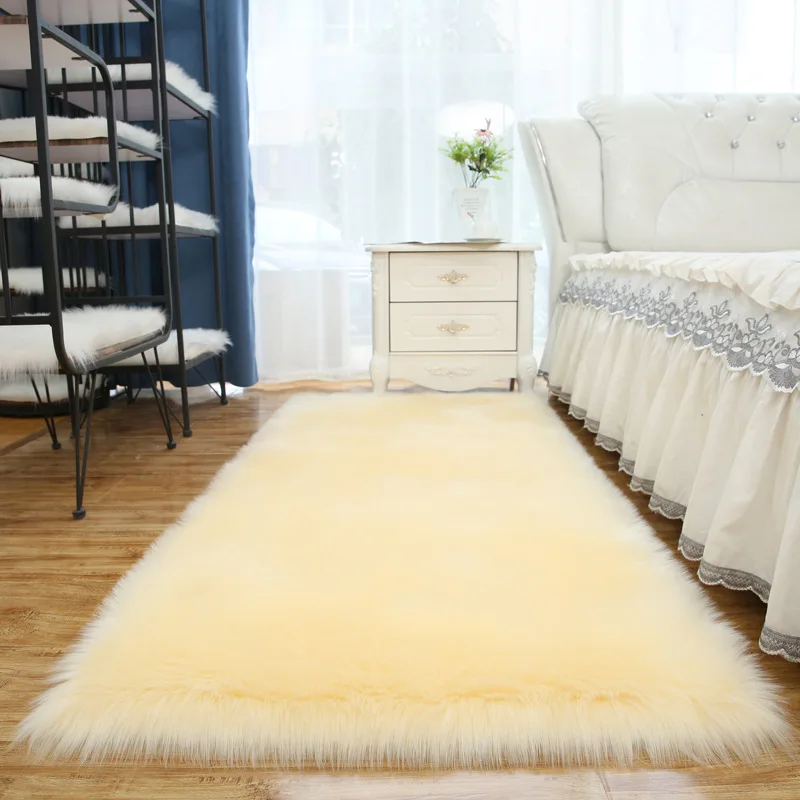 

Thick Fluffy Carpets for Living Room Decor Bedside Rug Warm Plush Floor Mats Children's Room Play Mats Silkly Furry Carpet Grey