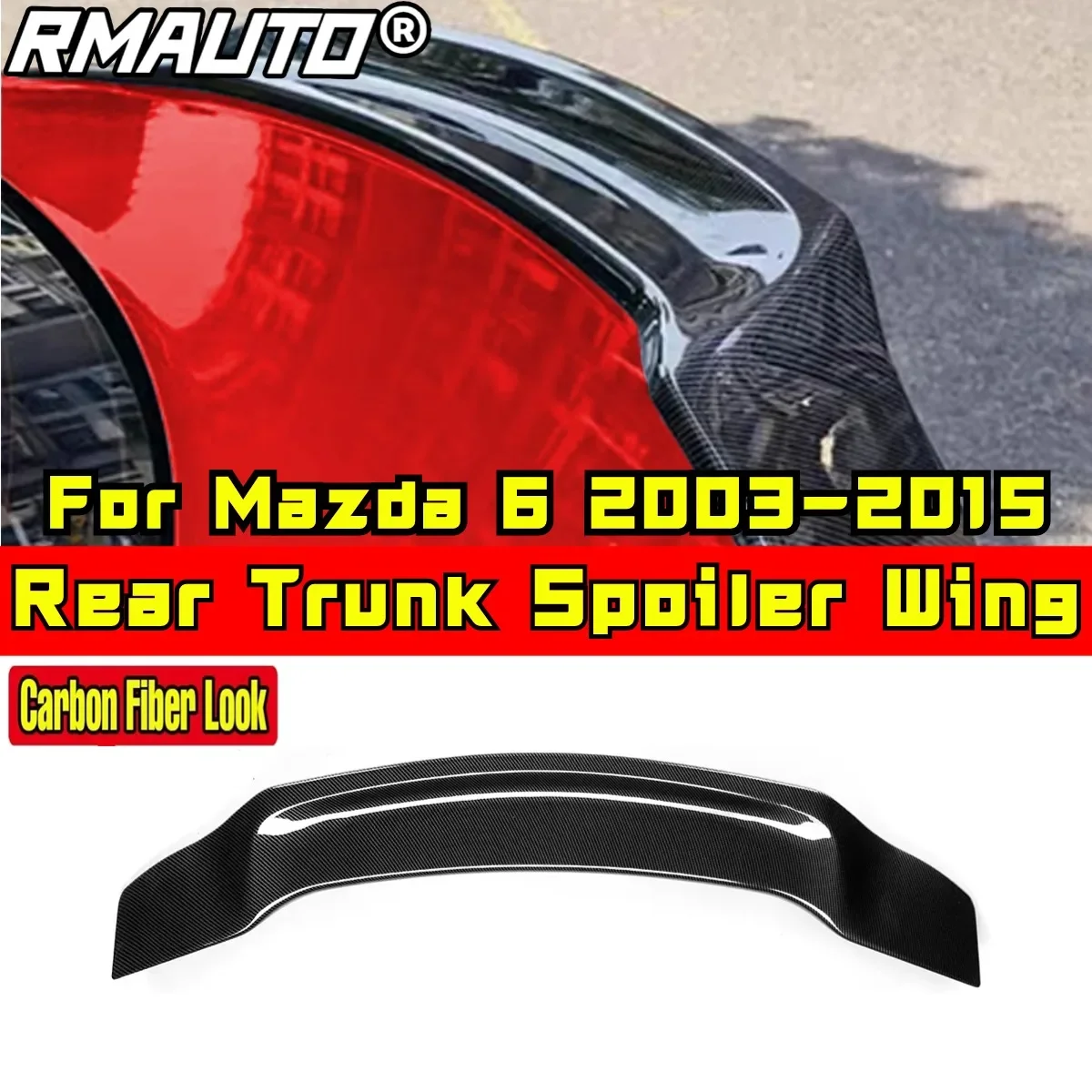 Для Mazda 6 2003-2015 задний спойлер багажника крыло комплект кузова на крышу